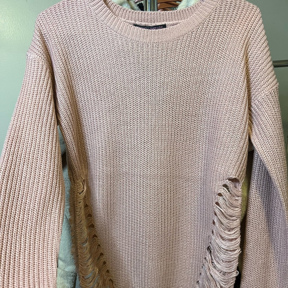 Mauve Sweater/ Ripped sides
